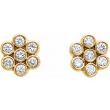 14K Yellow 1/4 CTW Diamond Cluster Earrings - 86462601P photo 2