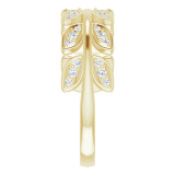 14K Yellow 1/4 CTW Diamond Leaf Ring - 123035601P photo 4