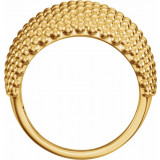 14K Yellow Beaded Dome Ring - 51679102P photo 2