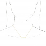 14K Yellow Sculptural-Inspired Bar 16-18 Necklace - 86703601P photo 3