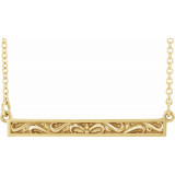 14K Yellow Sculptural-Inspired Bar 16-18 Necklace - 86703601P photo