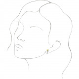 14K White Peridot Floral-Inspired J-Hoop Earrings - 868156010P photo 3