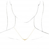 14K Yellow Sculptural V 18 Necklace - 86850606P photo 3