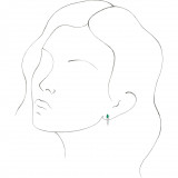 14K White Emerald & 1/4 CTW Diamond Earrings - 870256014P photo 3