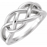 14K White 9 mm Criss-Cross Ring - 51512101P photo