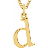 14K Yellow Lowercase Initial d 16 Necklace - 8578070009P photo