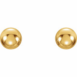 14K Yellow 4 mm Ball Stud Earrings - 1912412434000P photo 2