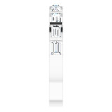 14K White 5/8 CTW Diamond Straight Baguette Anniversary Band - 123178608P photo 4