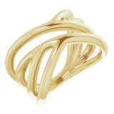 14K Yellow Negative Space Ring - 51708102P photo