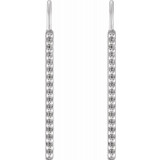 14K White Beaded Earrings - 86499600P photo 2