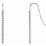 14K White Beaded Earrings - 86499600P photo
