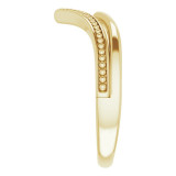 14K Yellow Beaded V Ring - 51878102P photo 4