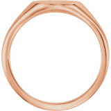 14K Rose 11x9 mm Oval Signet Ring - 51552103P photo 2