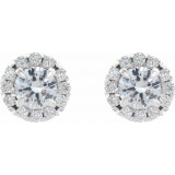 14K White Sapphire & 1/5 CTW Diamond Earrings - 869716020P photo 2