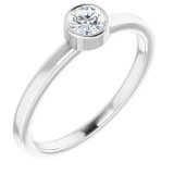 14K White 1/4 CT Diamond Ring - 718066032P photo