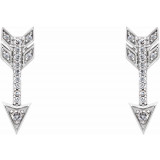 14K White 1/6 CTW Diamond Arrow Earrings - 65243560004P photo 2