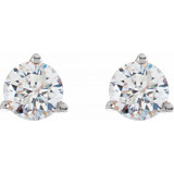 14K White 1/4 CTW Diamond Stud Earrings - 6623360084P photo 2