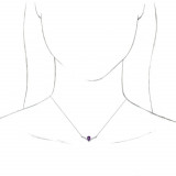 14K White Amethyst & .06 CTW Diamond 18 Necklace - 868146075P photo 3