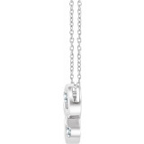 14K White Two-Stone Interlocking Circle 18 Necklace - 65266560001P photo 2