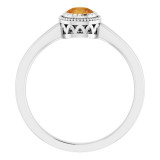 14K White Citrine November Birthstone Ring - 651609122P photo 2