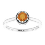 14K White Citrine November Birthstone Ring - 651609122P photo 3