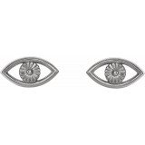 14K White Evil Eye Earrings - 86885600P photo 2