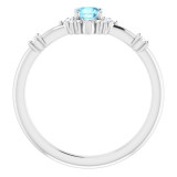 14K White Aquamarine & 1/6 CTW Diamond Ring - 720886011P photo 2
