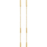 14K Yellow Bar Chain Earrings - 65233160001P photo 2
