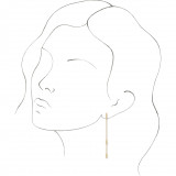 14K Yellow Bar Chain Earrings - 65233160001P photo 3