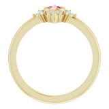 14K Yellow Pink Tourmaline & 1/5 CTW Diamond Ring - 720896036P photo 2