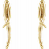 14K Yellow Freeform Earrings - 86672601P photo 2