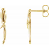 14K Yellow Freeform Earrings - 86672601P photo