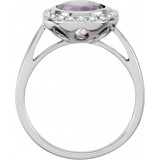 14K White Amethyst & 1/8 CTW Diamond Ring - 651435100P photo 2