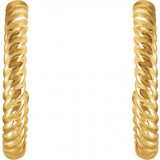14K Yellow 12 mm Rope Hoop Earrings - 861116118P photo 3