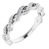 14K White 1/8 CTW Diamond Anniversary Band - 123358600P photo