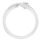 14K White Aquamarine & 1/5 CTW Diamond Ring - 72072612P photo 2