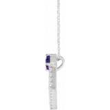 14K White Amethyst & 3/8 CTW Diamond 16-18 Necklace - 868906099P photo 2