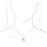 14K White Amethyst & 3/8 CTW Diamond 16-18 Necklace - 868906099P photo 3