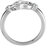 14K White .06 CTW Diamond Knot Ring - 677361216110P photo 2