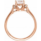 14K Rose Morganite & .05 CTW Diamond Ring - 65187660000P photo 2