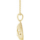 14K Yellow 14.7x10.5 mm Meditation Buddha 16-18 Necklace - 86871601P photo 2