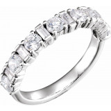 14K White 1 1/8 CTW Diamond Anniversary Band - 653087601P photo