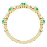 14K Yellow Emerald & 1/5 CTW Diamond Ring - 72051633P photo 2