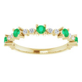 14K Yellow Emerald & 1/5 CTW Diamond Ring - 72051633P photo 3