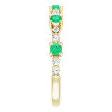 14K Yellow Emerald & 1/5 CTW Diamond Ring - 72051633P photo 4