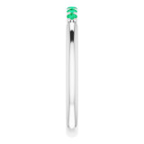 14K White Emerald Stackable Ring - 123288616P photo 4