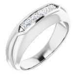 14K White 1/2 CTW Diamond Men's Ring - 98526036P photo