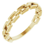 14K Yellow Chain Link Ring - 52078100P photo