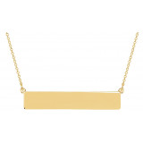 14K Yellow Bar 19.5 Necklace - 857782006P photo