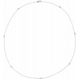 14K White 1/3 CTW Diamond 7-Station 24 Necklace - 68577105P photo